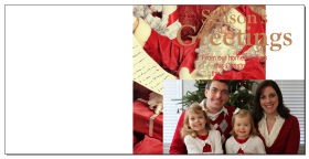 Santa Reading List with Photo Greeting Card w-Envelope 8